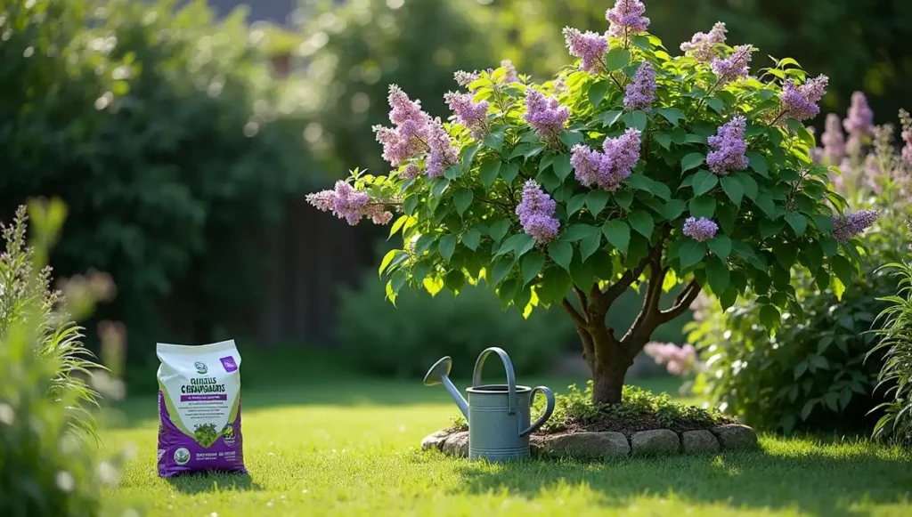 Lilas des Indes ne fleurit pas à cause d'un excès d'engrais azoté, montrant un arbuste avec beaucoup de feuillage mais aucune fleur